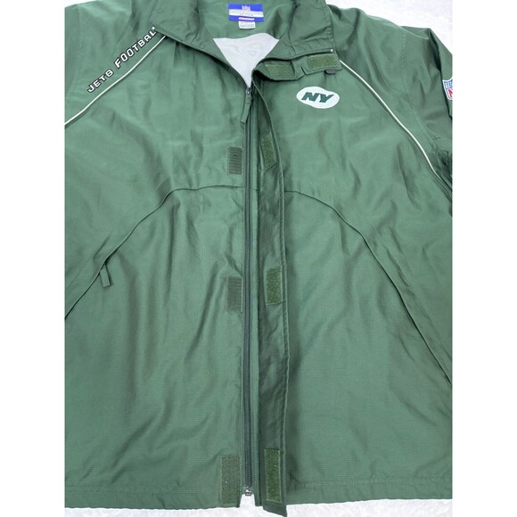 New York Jets Reebok On Field NFL Football Jacket Men’s 2X XXL Windbreaker Green - Picture 5 of 11